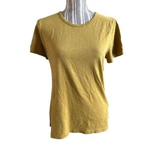 JCrew Vintage slub cotton crewneck tee gold large
